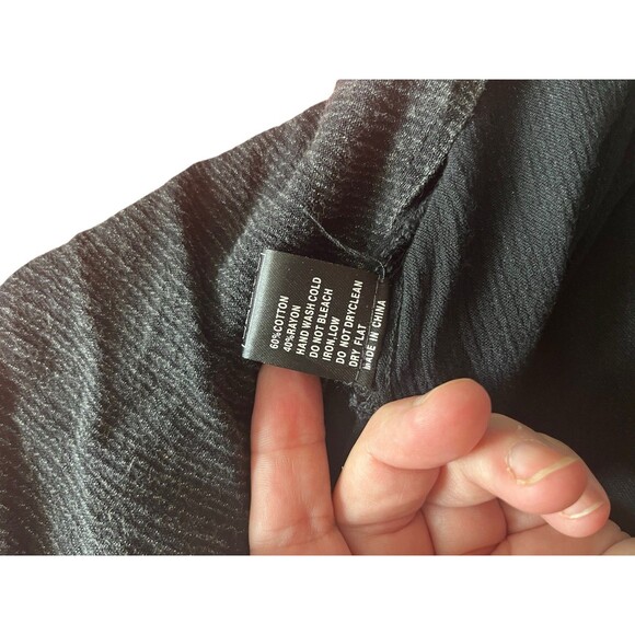 POL Black Midi Dress Lace Bodice Shark Bite Hem Fairy Goth Witch Size M - Picture 10 of 10